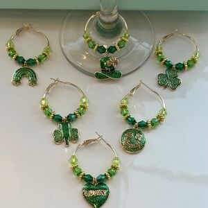 6 - St. Patrick’s Day Wine Glass Charms